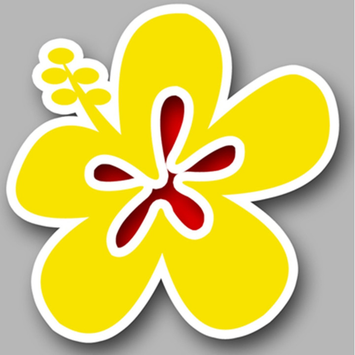 Repère fleur 18 (10cm) - Sticker/autocollant