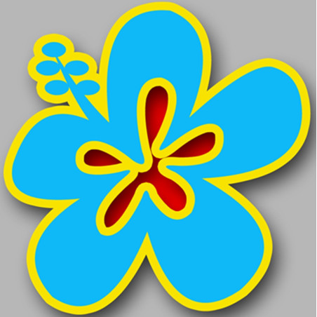 Repère fleur 19 (10cm) - Sticker/autocollant