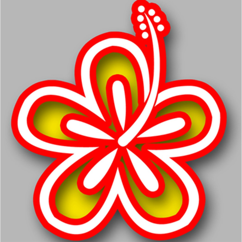 Repère fleur 21 - 10cm - Sticker/autocollant Repère fleur 21 - 10cm - Sticker/autocollant