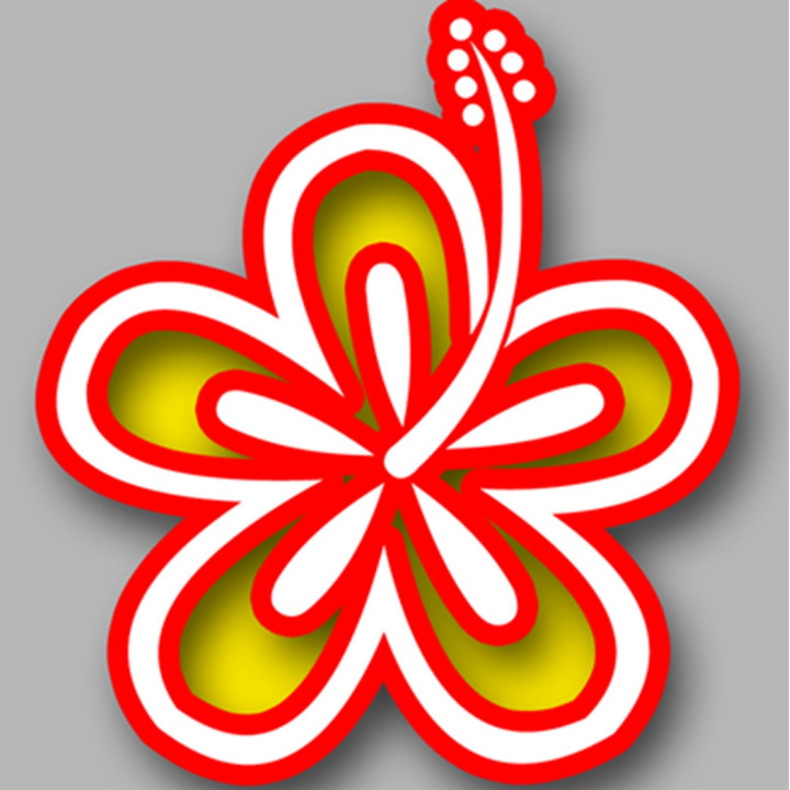 Repère fleur 21 (10cm) - Sticker/autocollant