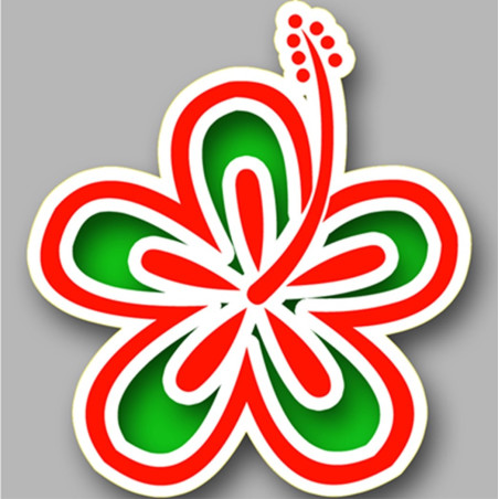 Repère fleur 22 (10cm) - Sticker/autocollant