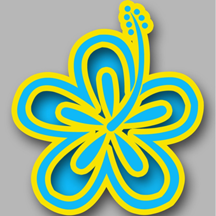 Repère fleur 24 (10cm) - Sticker/autocollant