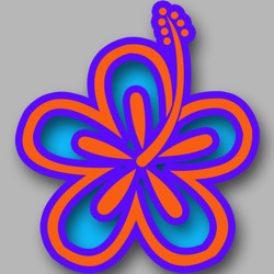 Repère fleur 25 (10cm) - Sticker/autocollant