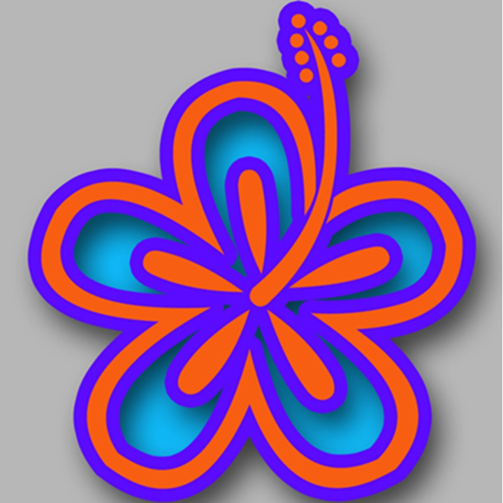Repère fleur 25 (10cm) - Sticker/autocollant