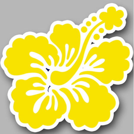 Repère fleur 28 (10cm) - Sticker/autocollant