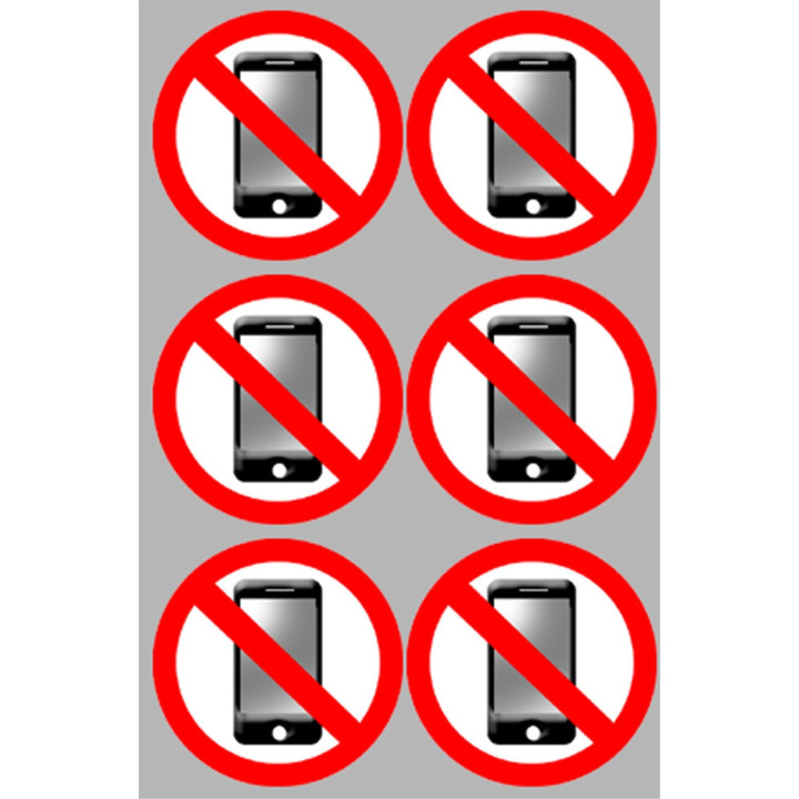 Éteindre son téléphone mobile (6 fois 5cm) - Sticker/autocollant