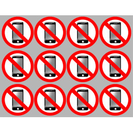 Éteindre son téléphone mobile (12 fois 5cm) - Sticker/autocollant