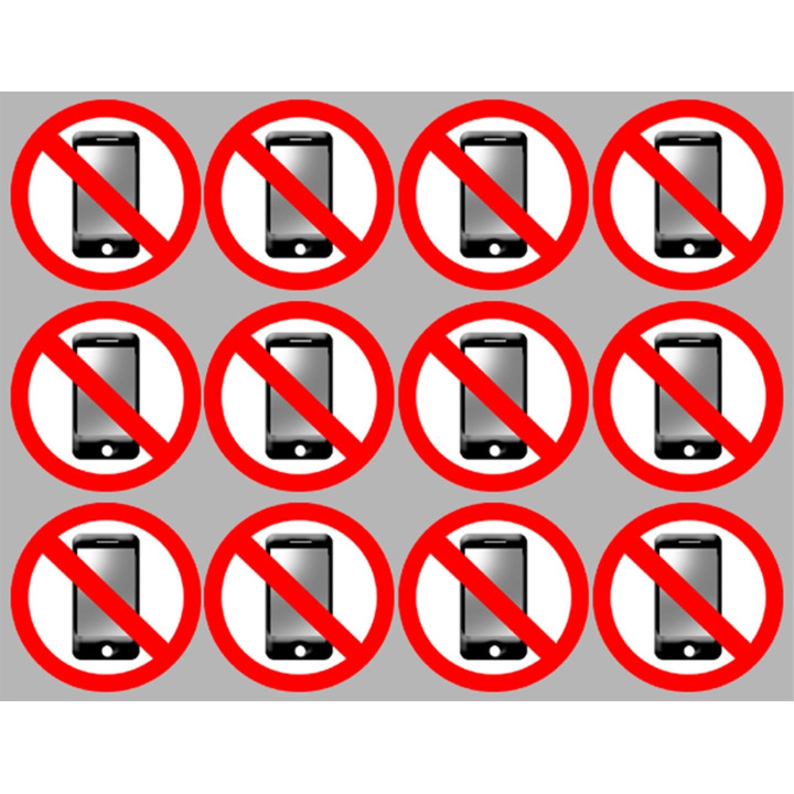 Éteindre son téléphone mobile (12 fois 5cm) - Sticker/autocollant