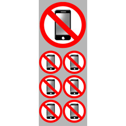 éteindre son smartphone (1fois 10cm - 6fois 5cm) - Sticker/autocollan