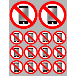 Éteindre son téléphone mobile (2 fois 10cm - 12 fois 5cm) - Sticker