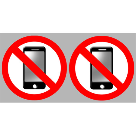 éteindre son smartphone (2stickers de10cm) - Sticker/autocollant