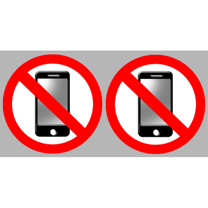Éteindre son téléphone mobile (2 fois 10cm) - Sticker/autocollant