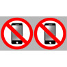 éteindre son smartphone (2stickers de10cm) - Sticker/autocollant