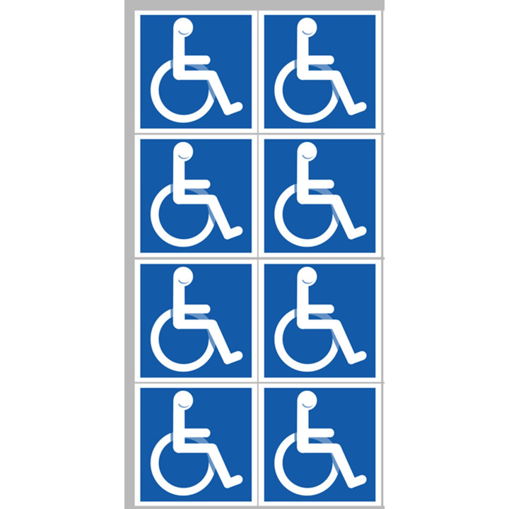 handicapé moteur (8 fois 5cm) - Sticker/autocollant