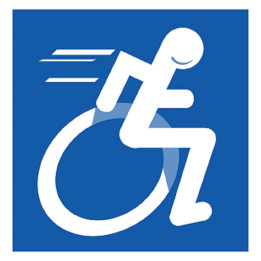 Handisport - Sport adapté fauteuil (10cm) - Sticker/autocollant