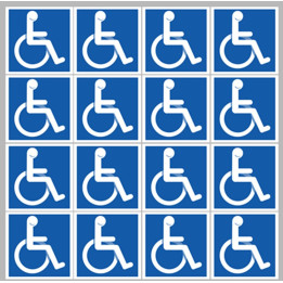 Handicapé moteur (16 fois de 5cm) - Sticker/autocollant
