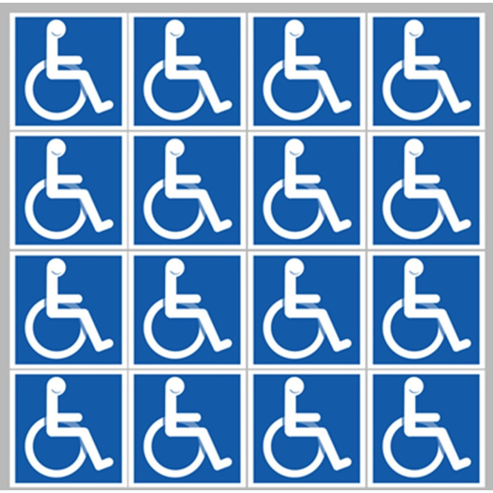 Handicapé moteur (16 fois de 5cm) - Sticker/autocollant