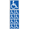 handicape moteur - 1 sticker 10cm / 8 stickers 5cm - Sticker/autocolla