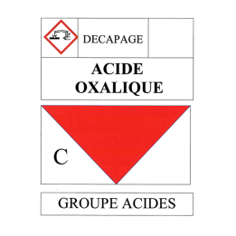 Acide oxalique (14,5x21cm) - sticker / autocollant