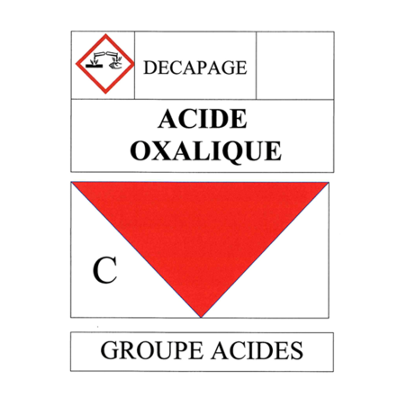 Acide oxalique (21x14,5cm) - sticker / autocollant