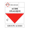 Acide oxalique (14,5x21cm) - sticker / autocollant