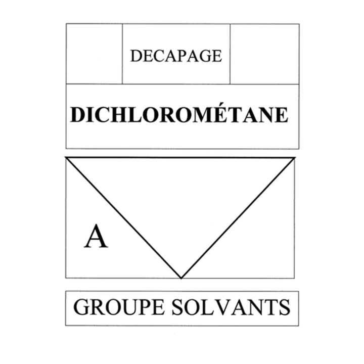 Dichlorometane A (14,5x21cm) - sticker / autocollant