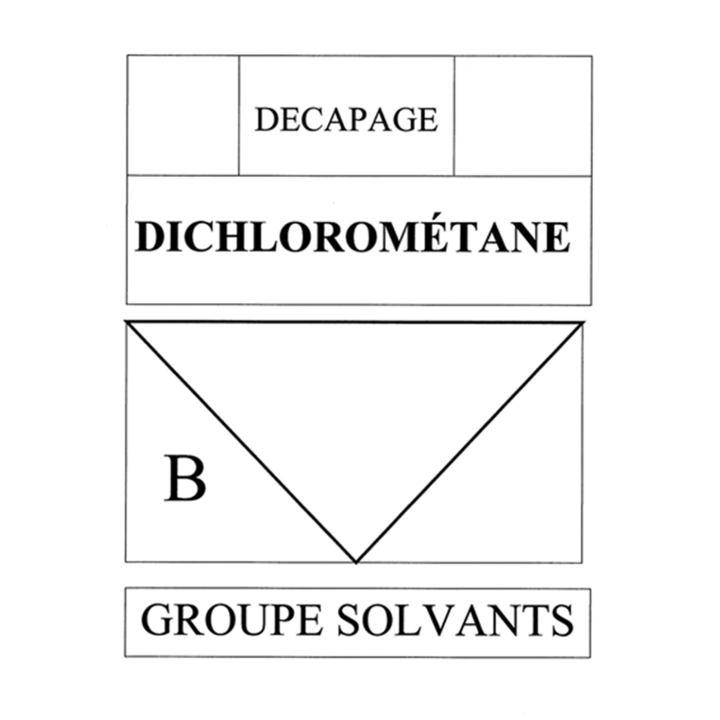 Dichlorometane B (14.5x21cm) - sticker / autocollant