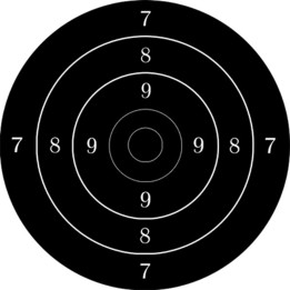 Cible noire (20cm) - Sticker/autocollant