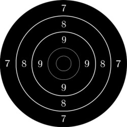 Cible noire (20cm) - Sticker/autocollant