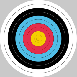 Cible colorée (20 cm) - Sticker/autocollant