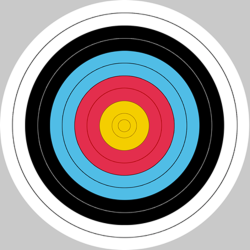 Cible colorée (20 cm) - Sticker/autocollant
