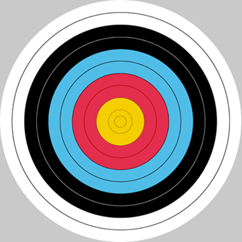 Cible colorée (20 cm) - Sticker/autocollant