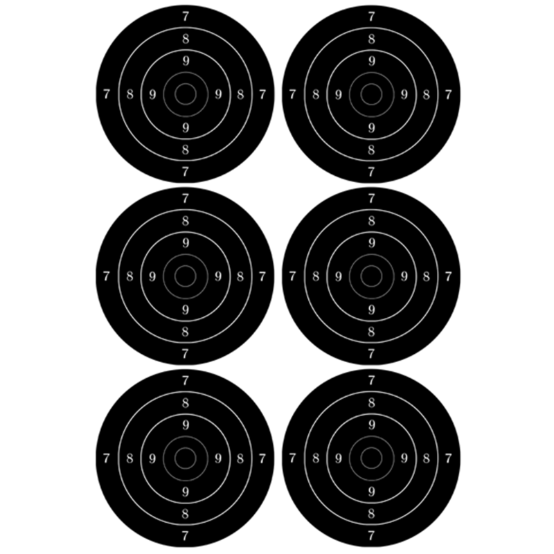 Cible noire 2 (6 fois 10cm) - Sticker/autocollant