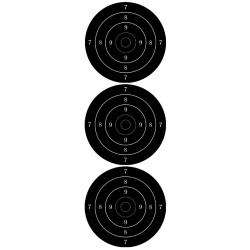 Cible noire (3 fois 10cm) - Sticker/autocollant