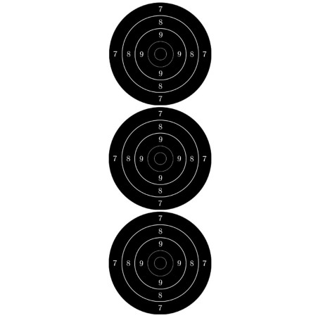Cible noire (3 fois 10cm) - Sticker/autocollant