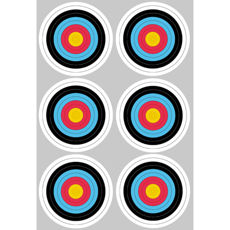 Cible colorée (6 fois 10cm) - Sticker/autocollant