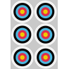 Cible colorée (6 fois 10cm) - Sticker/autocollant
