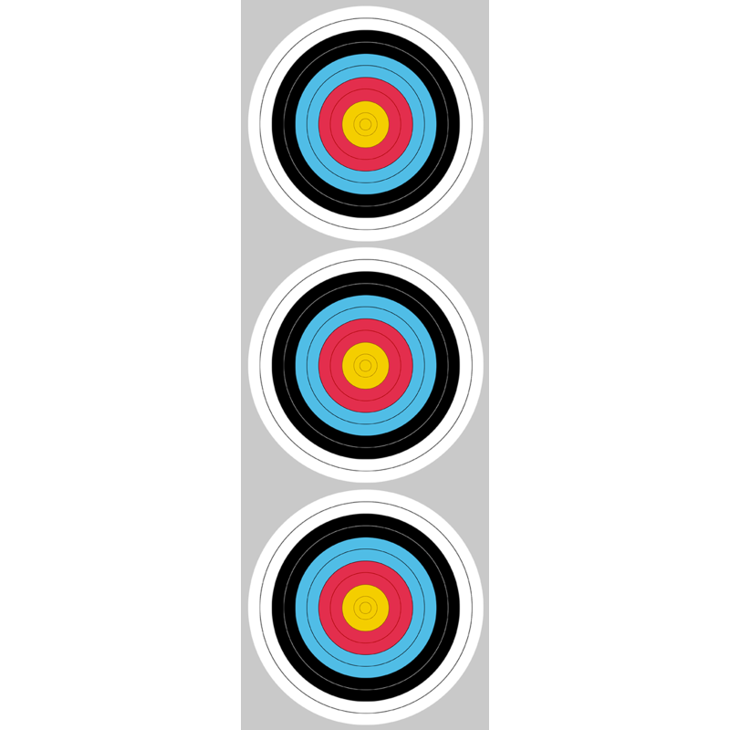 Cible colorée (3 de 10cm) - Sticker/autocollant