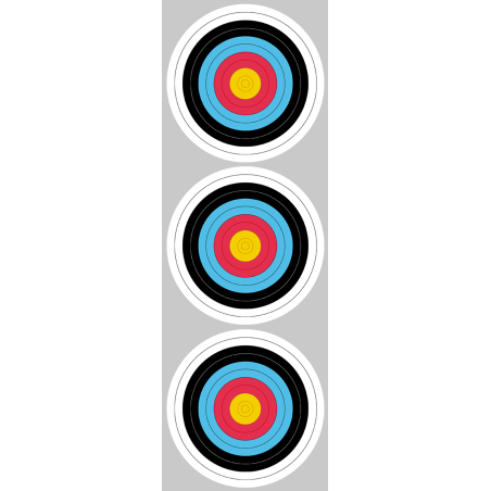 Cible colorée (3 de 10cm) - Sticker/autocollant