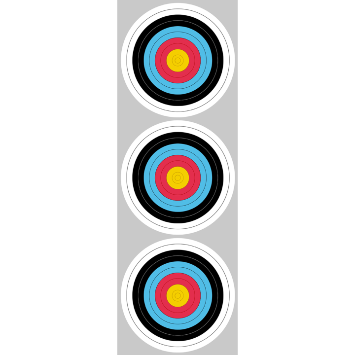 Cible colorée (3 de 10cm) - Sticker/autocollant