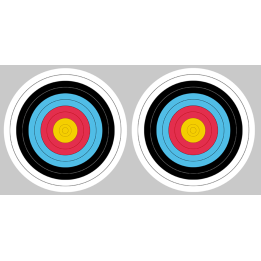 Cible colorée (2 fois 10cm) - Sticker/autocollant