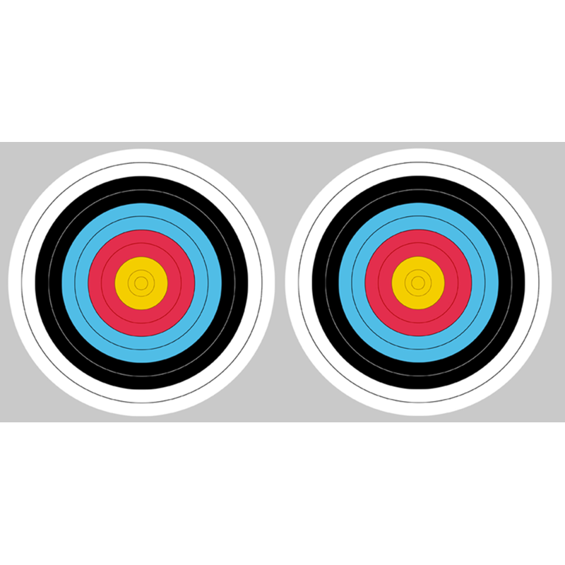 Cible colorée (2 fois 10cm) - Sticker/autocollant