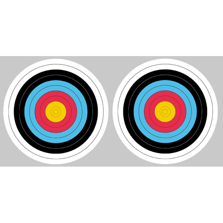 Cible colorée (2 fois 10cm) - Sticker/autocollant