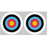Cible colorée (2 fois 10cm) - Sticker/autocollant