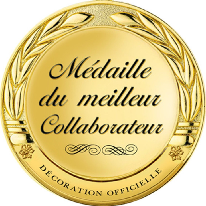 Médaille du meilleur collaborateur (20x20cm) - Sticker/autocollant