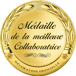Médaille de la meilleure collaboratrice (20x20cm) - Sticker/autocolla