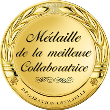 Médaille de la meilleure collaboratrice (20x20cm) - Sticker/autocolla