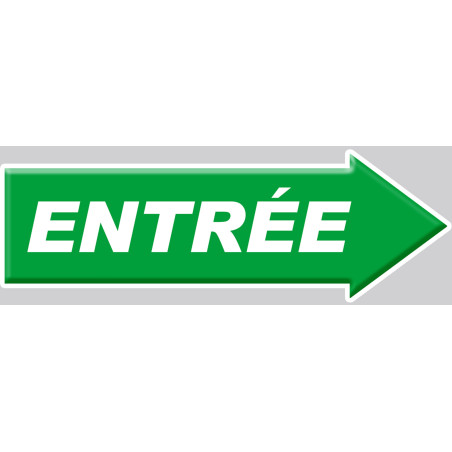 Entrée flèche droite (29,7x10cm) - Sticker/autocollant