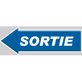 Sortie flèche gauche (21x7.2cm) - Sticker / autocollant