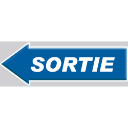Sortie flèche gauche (21x7.2cm) - Sticker / autocollant